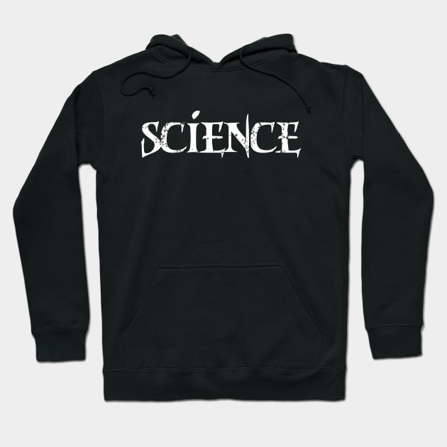 Science lettering white texte Hoodie by Clara switzrlnd